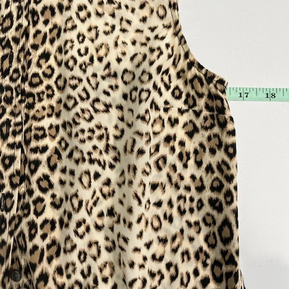 Equipment Lucida Sleeveless Leopard Print Dress XS Button Down Cheetah Print - Picture 4 of 6